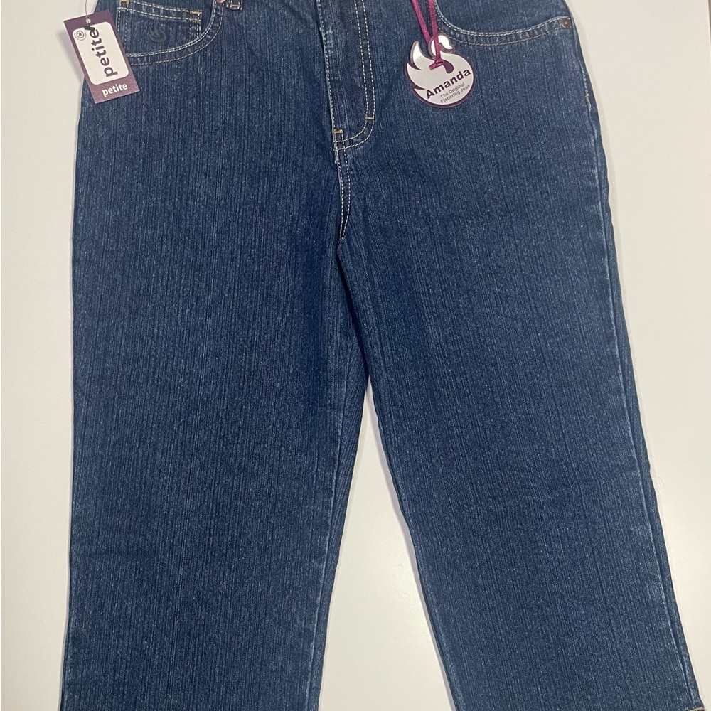 Gloria Vanderbilt Amanda Capri‎ Dark Blue Jeans - Picture 2 of 6